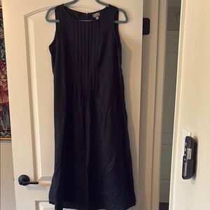 J. JILL Elegant Black Sleeveless Linen Dress